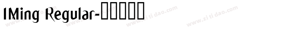 IMing Regular字体转换